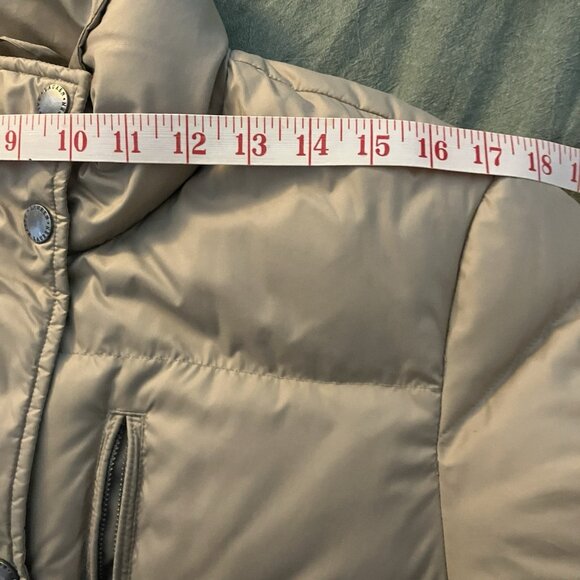 Lauren Ralph Lauren Puffer Coat Womens Tan Mid Long Full Zip Winter Down Filled - Picture 10 of 10